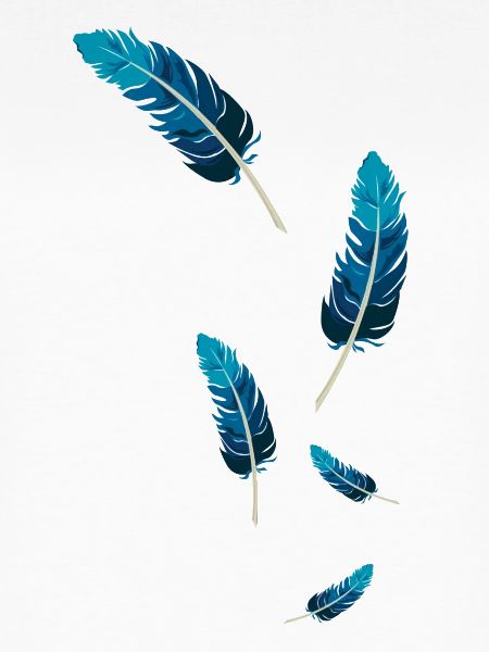 Blaue Federn