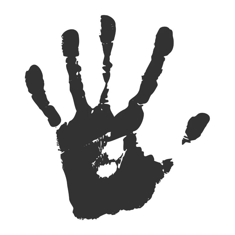 Encre d’impression à la main empreinte de main non interdite ne pas