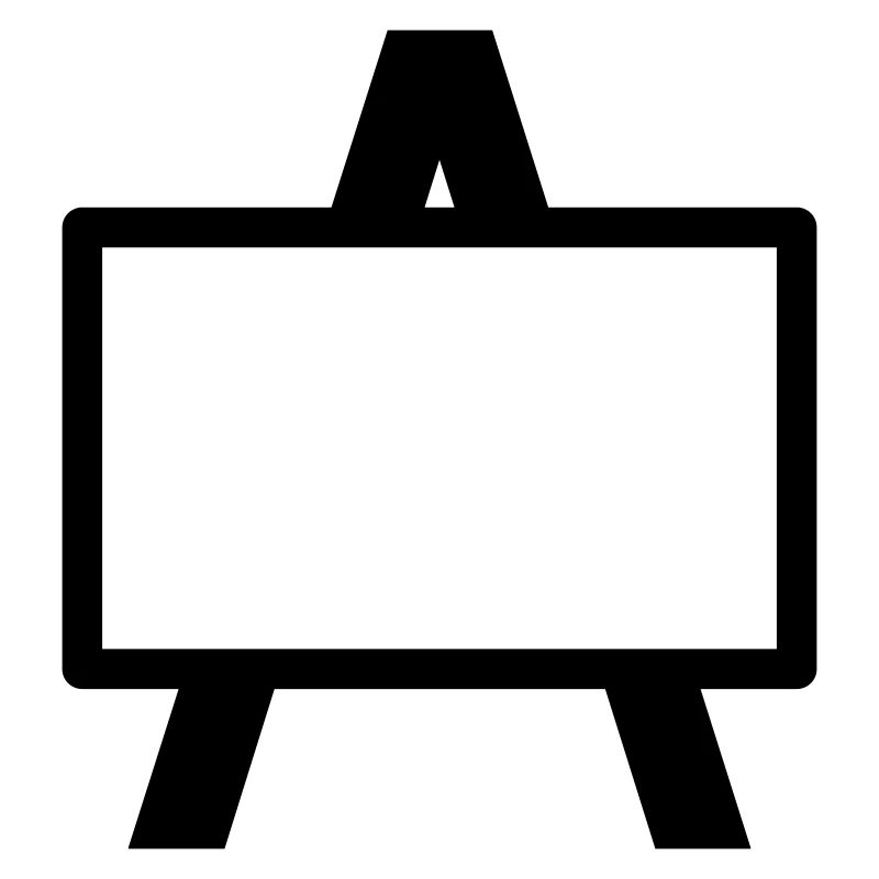 Gallery logo with easel