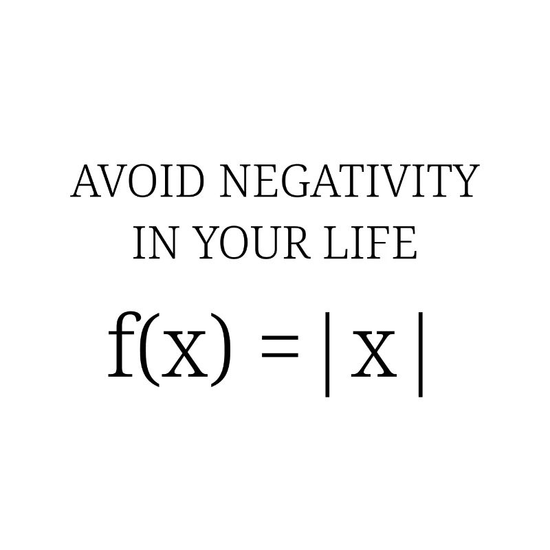 Avoid negativity: |x|