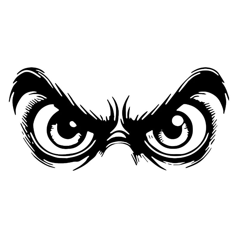 Des yeux avec un regard d’observation fixe