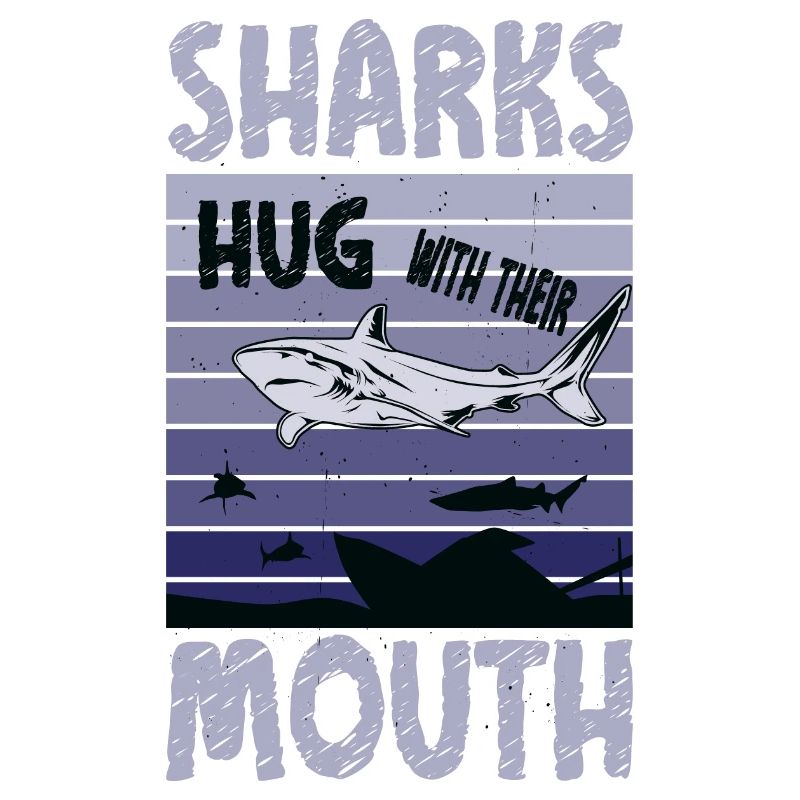 Great White Shark Hug Largest Predator Ocean