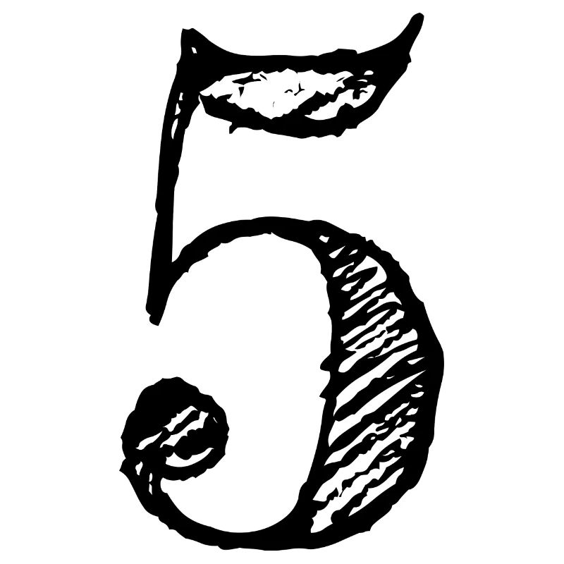 Abbildung 5 eins - Nummer 5 (hand-drawn)