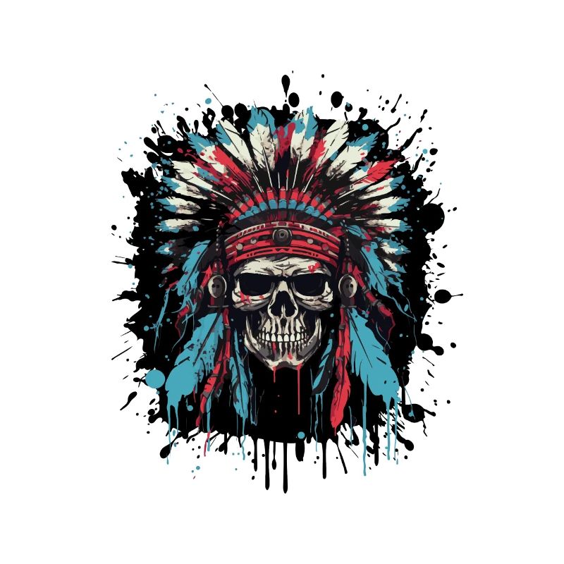 Portrait de chef indien Apache mort