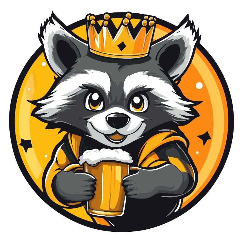 Waschbär Bier Comic