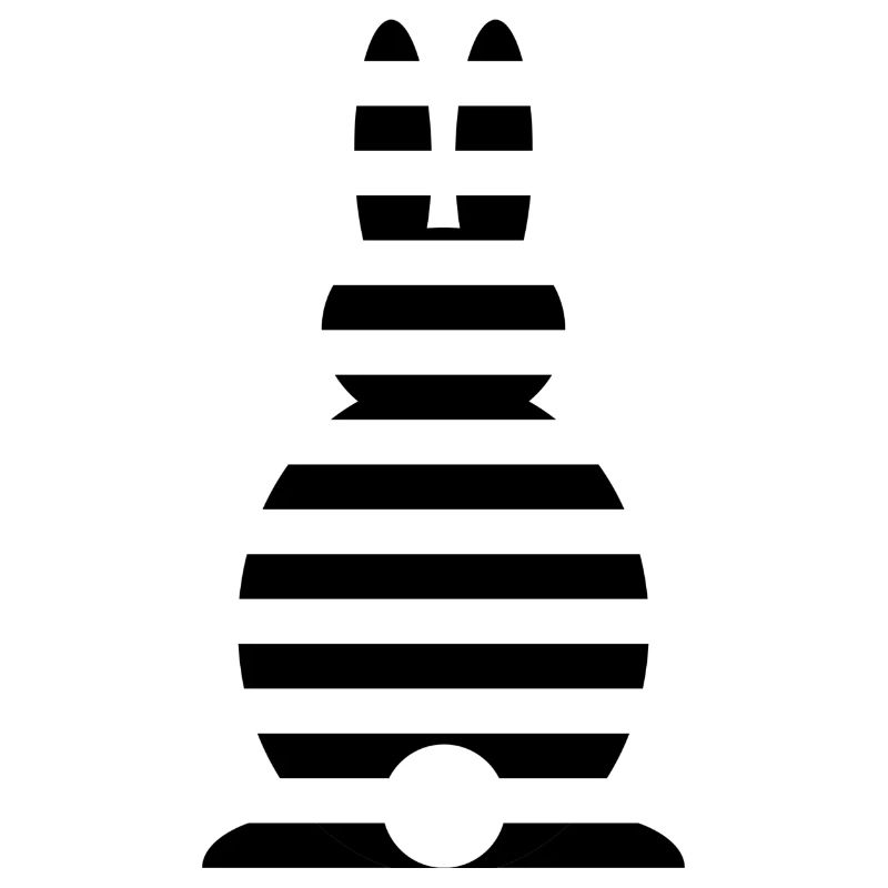 Easter Poster Striped Black