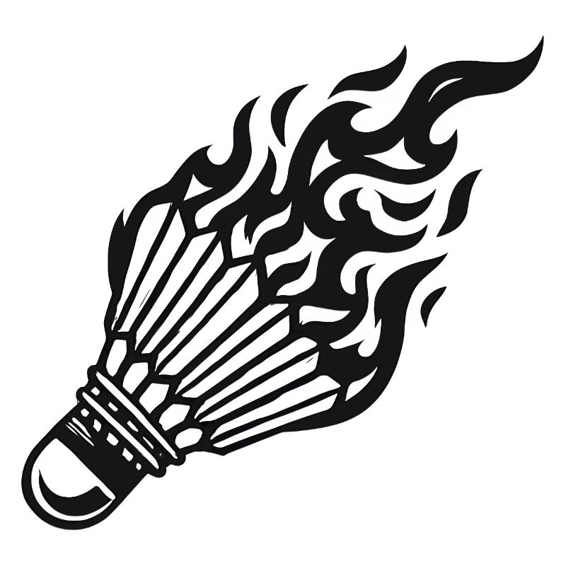 Flammen-Shuttlecock