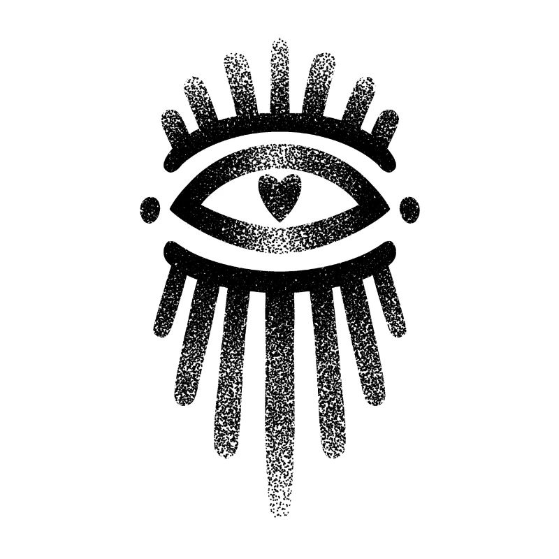 Vertical dotwork eye