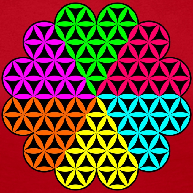 Heart of Life x 6 - colourful design.