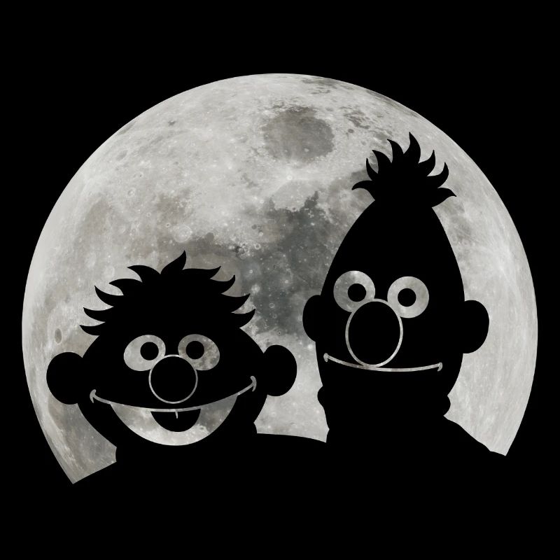 Sesamstraße Ernie & Bert Bei Mondschein