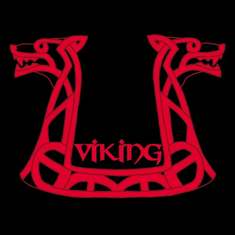 Roter Wikinger-Drache