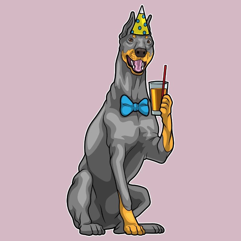 Dobermann Geburtstag Saft