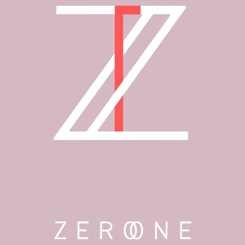 Helles ZERO ONE Logo modern minimalistisch