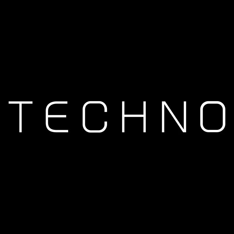 Only Techno Minimal Schriftzug Einfach nur Techno