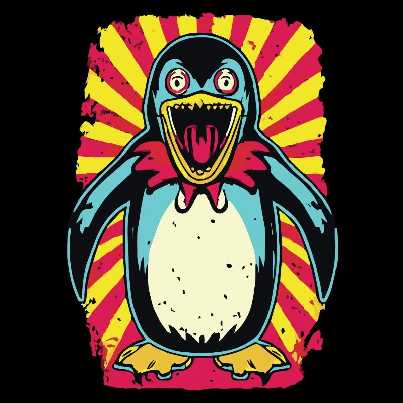Horror Scary Zombie penguin