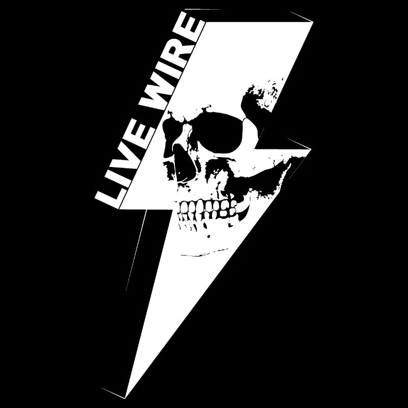 live wire skull white