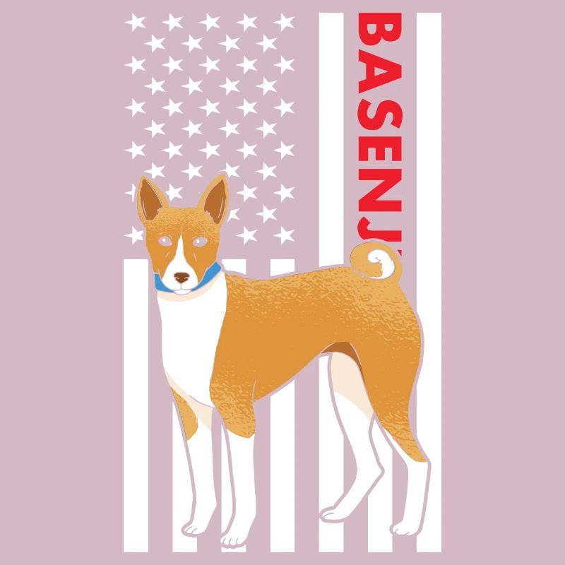 Dog Basenji Us Flag