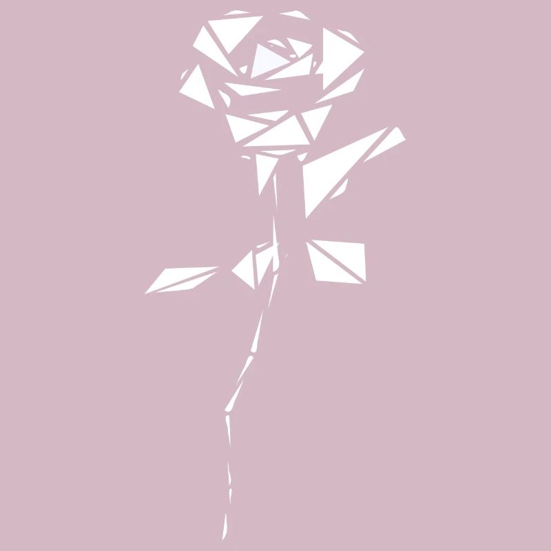 Rose abstract design white
