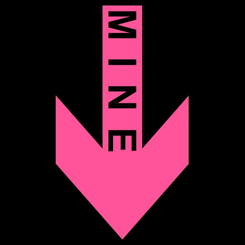 Mine flèche rose en bas