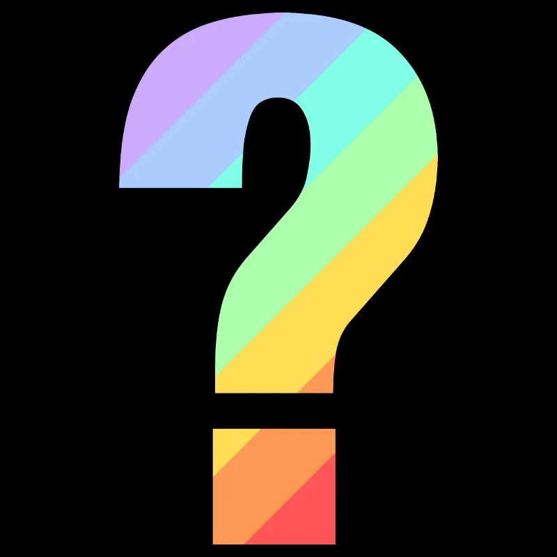 Regenbogen Fragezeichen