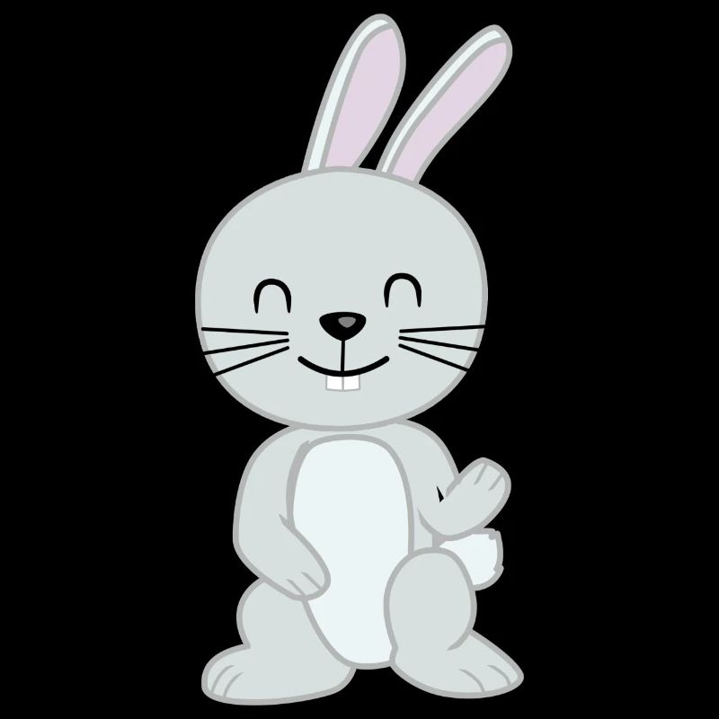 Clever cute rabbit