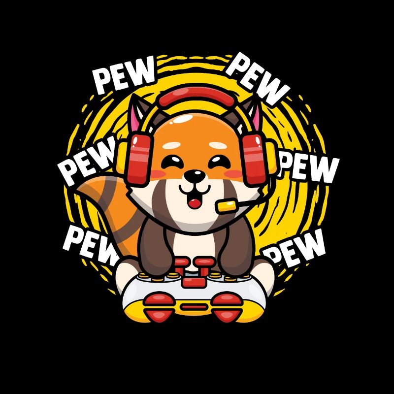 gamer red panda cute animals red panda