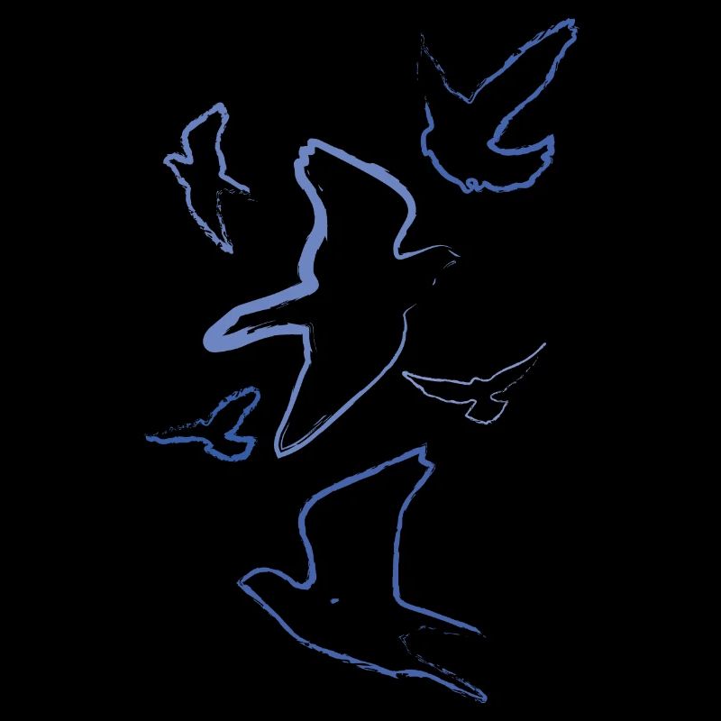pigeons,birds,drawing,charcoal drawing,blue,deaf