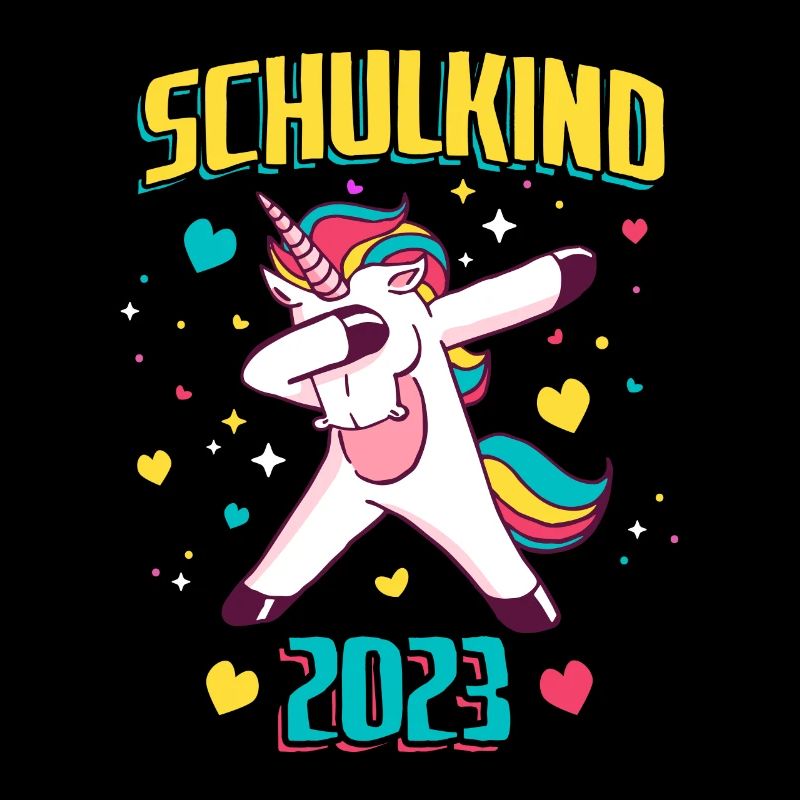 Schulkind 2023 Einhorn Einschulung