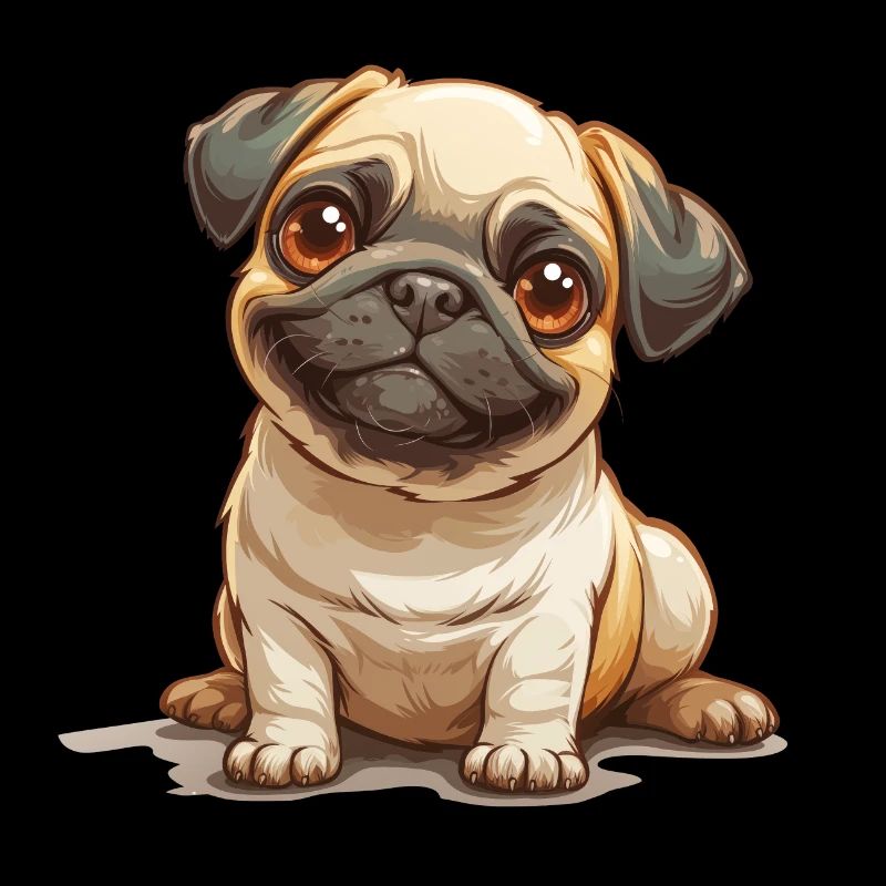 Cute little pug