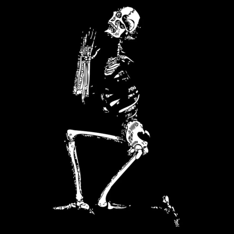skeleton pray