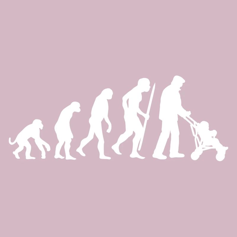 Evolution Großvater kinderwagen Opa babysitter