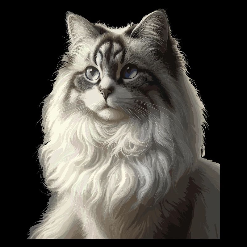Portrait de visage de chat moelleux