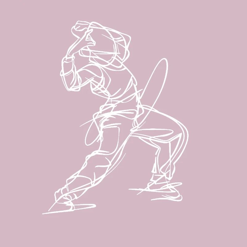 Breakdancer Line Art