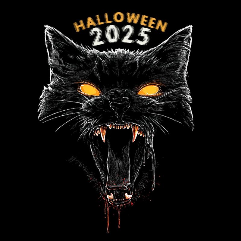Halloween 2025 Schwarze Katze
