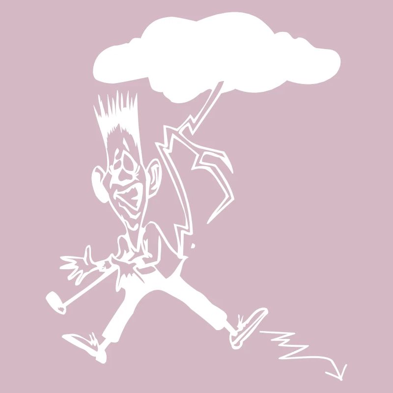 Mann Blitz Wolke