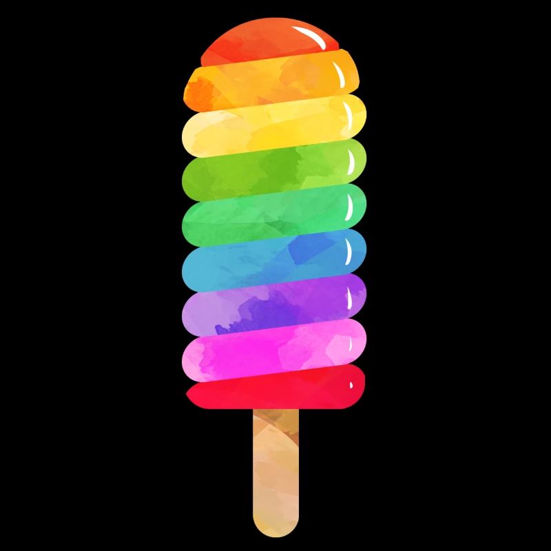 Popsicle eau arc-en-ciel