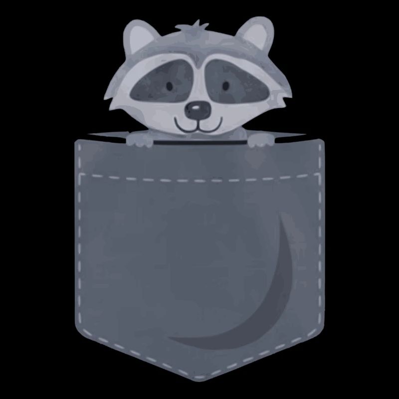 Raton laveur - mignon - sac