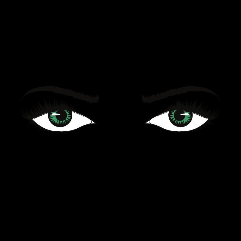 Paire de yeux vert