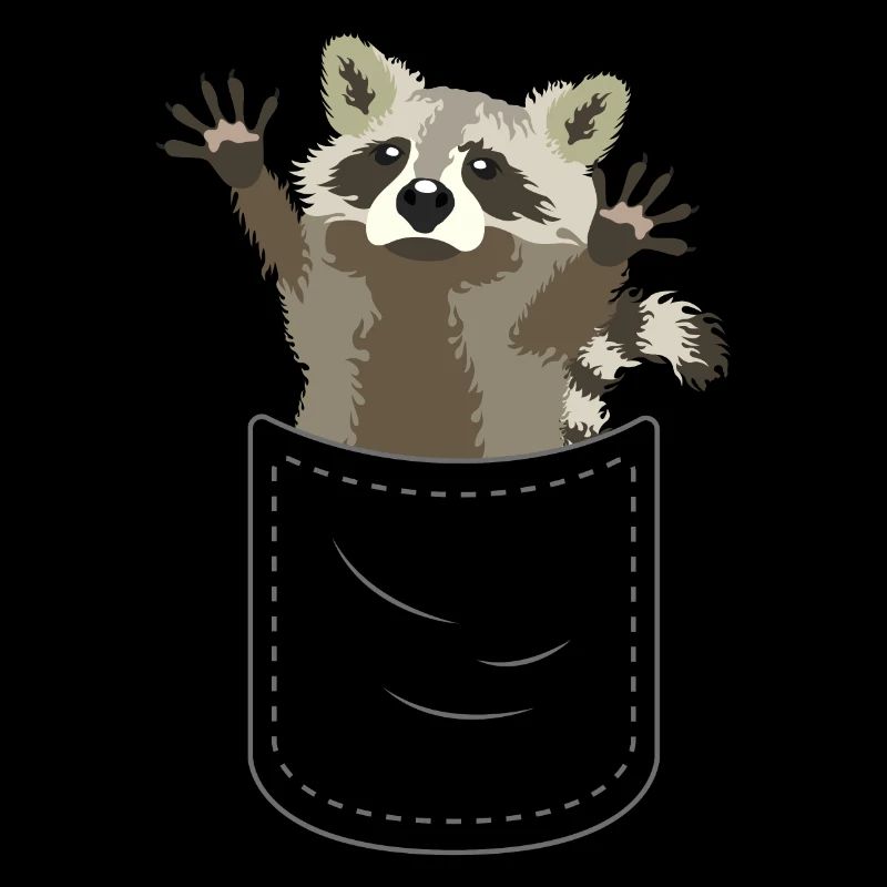 niedlicher Waschbär Brusttasche Tasche