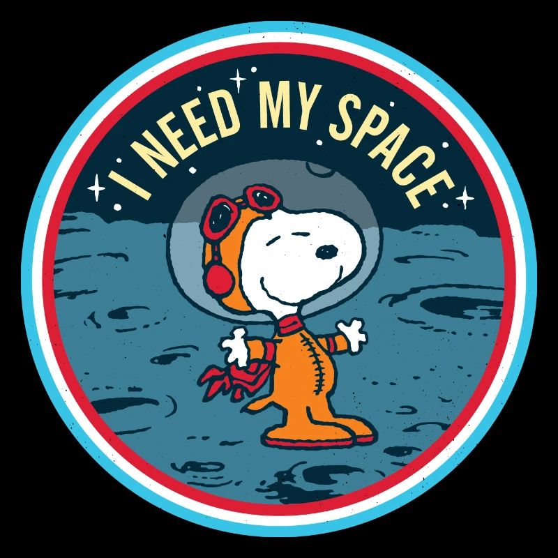 Peanuts Snoopy I Need My Space Spruch