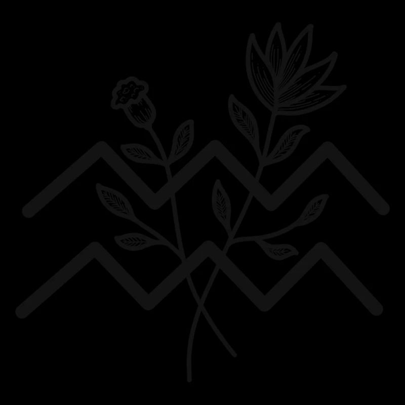 Sternzeichen Wassermann, minimalistisch & floral