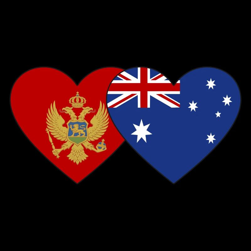 Monténégro Australie Drapeau