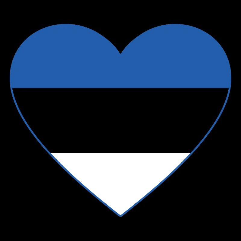 Cœur de drapeau de l’Estonie