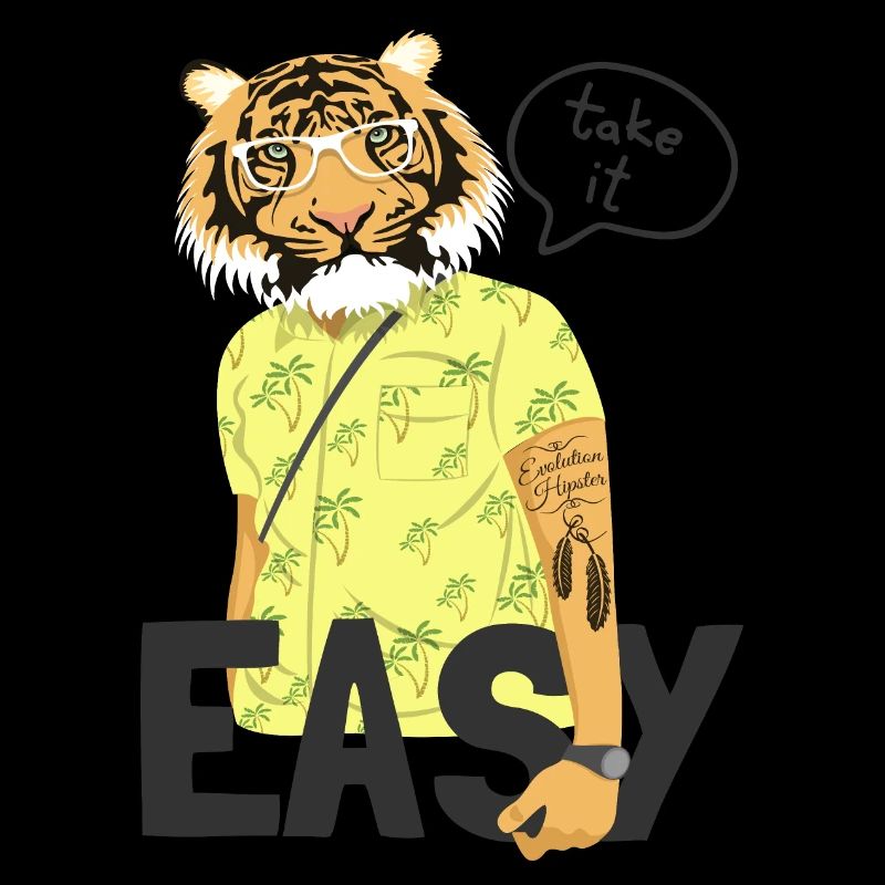 take it easy hipster tiger