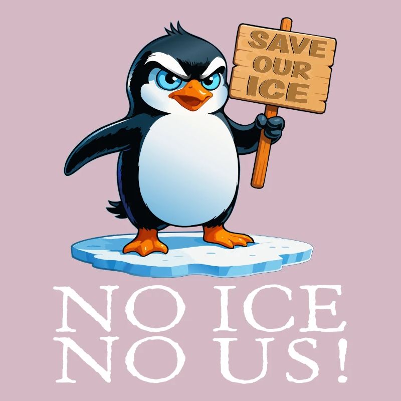 Climate Change Penguin Environmental Protection Funny Penguin