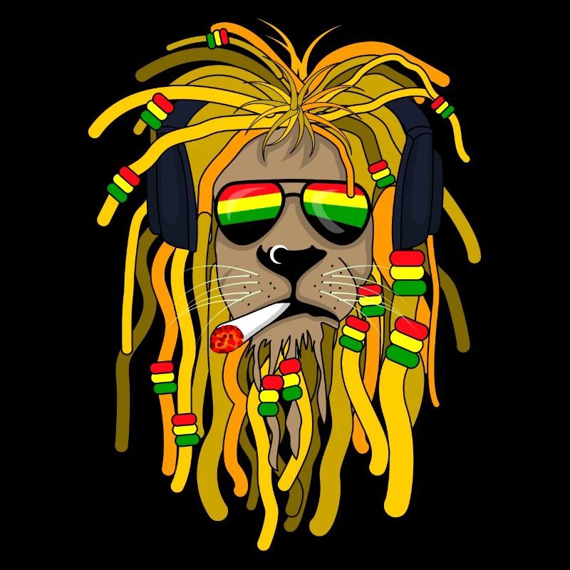 Rastafari Löwe Reggae Kopfhörer Geschenk