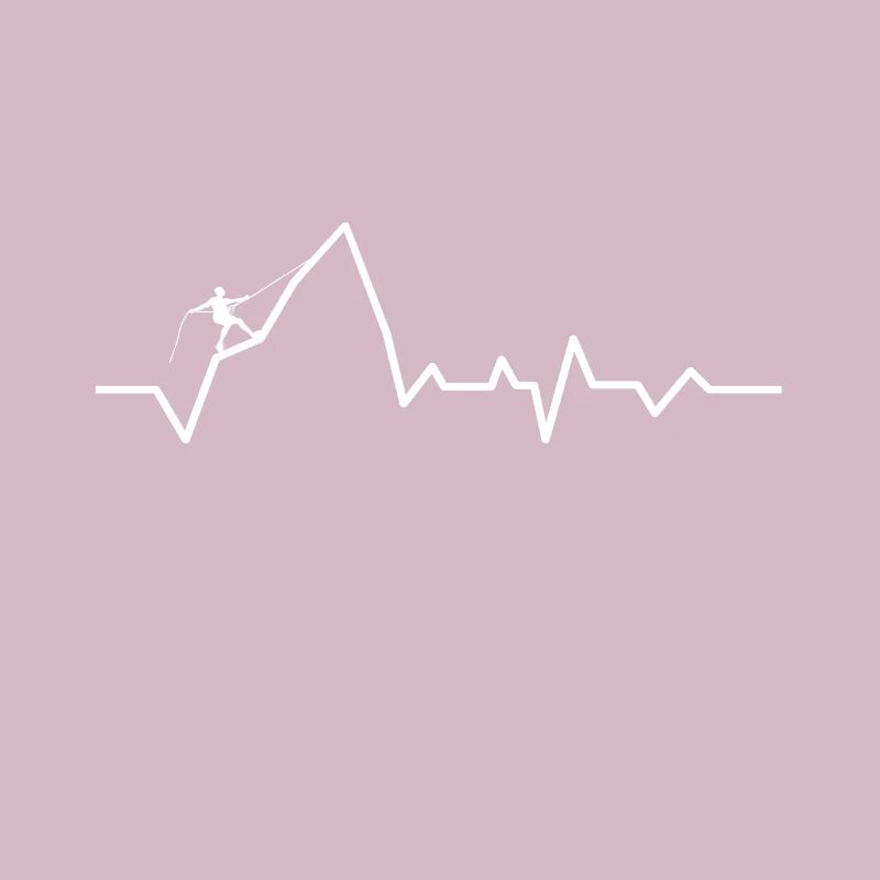 Klettern Heartbeat - Berg Bergsteigen Geschenk