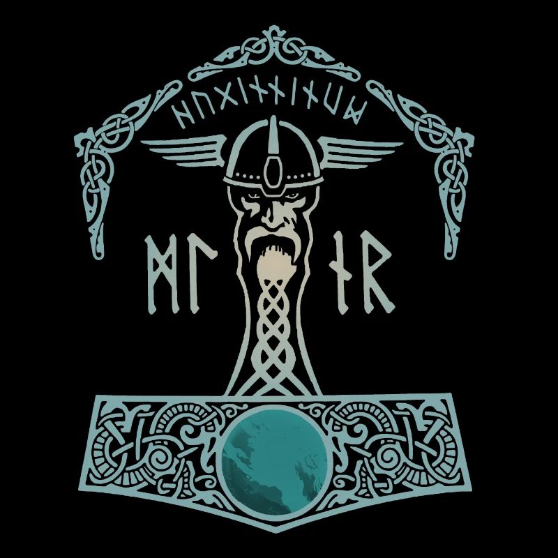Thor Hammer Mjölnir Walhalla Viking Men