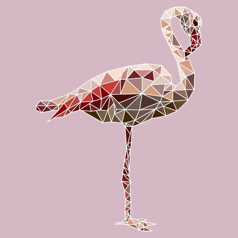 Flamingo polygon mosaic pink pink