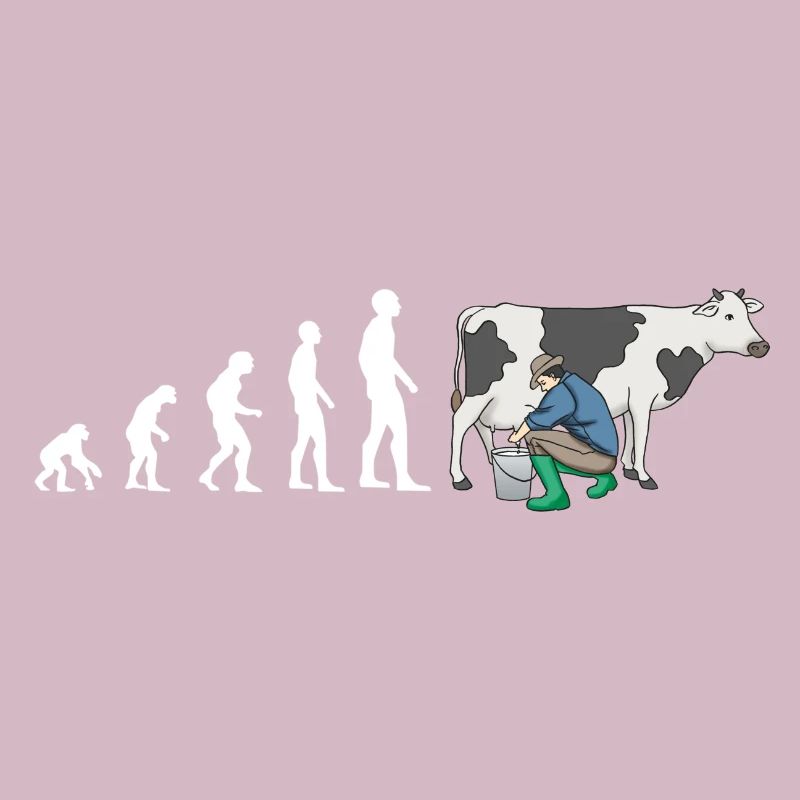 Evolution Bauer Kuh Melken